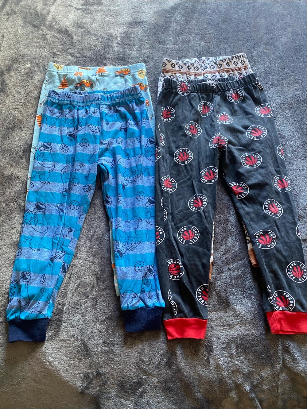 4 Pairs Boys Pyjamas Pants Bundle Set Size 4-5T